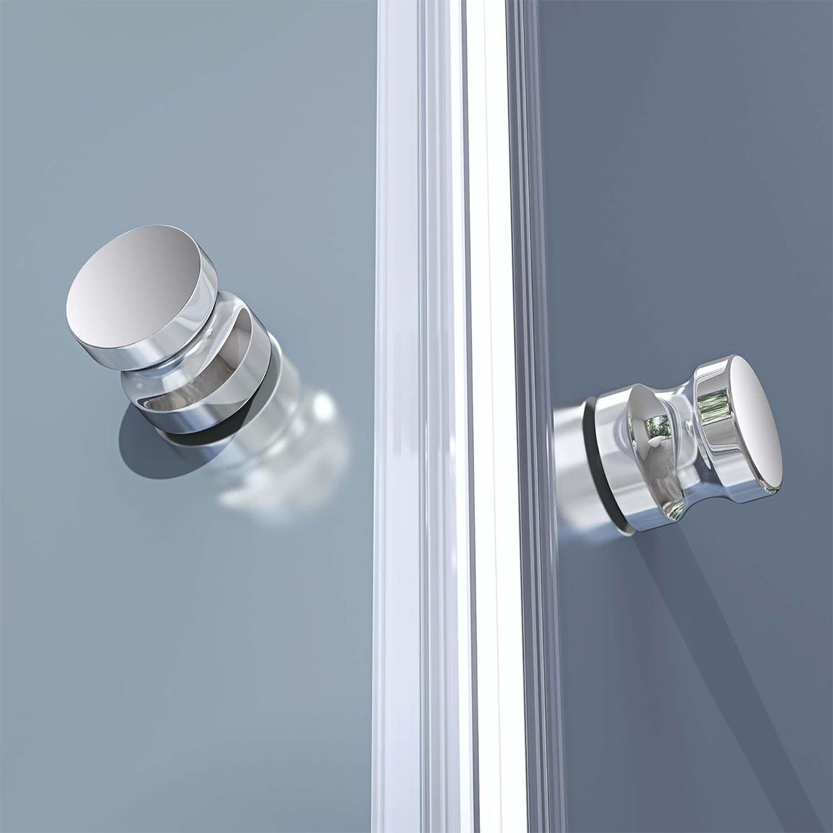 Duschkabine EGO-26, Pendeltüren, 6-mm-Sicherheitsglas, Teilweise Satiniert, Maße nach Wahl