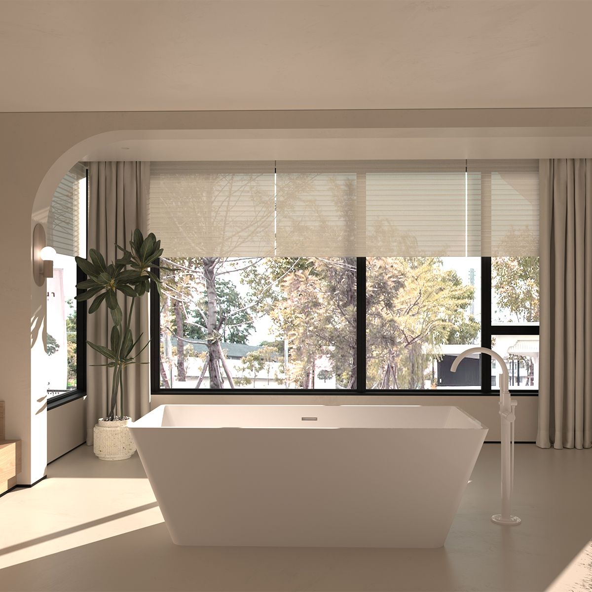 Freistehende Badewanne, Sanitäracryl, glänzend Weiß, 170x75 cm, Wärmedämmung, Cora