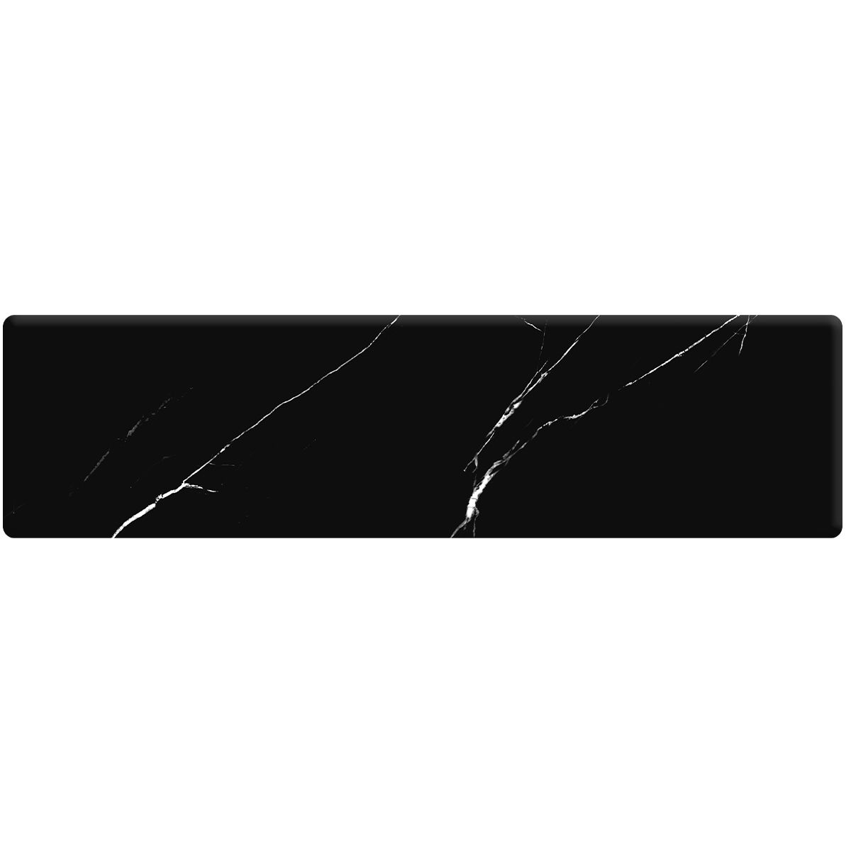 Duschwanne, Schwarz Marquina, matte Marmor-Oberfläche, Mineralkomposit, Maße 100-160x70-90 cm, zuschneidbar, Antonio