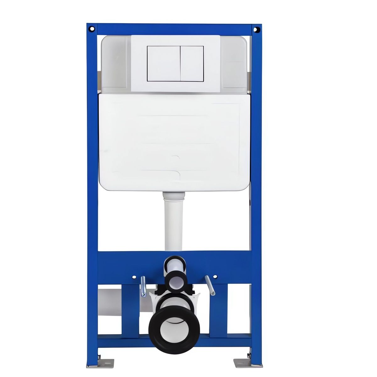 Rahmen mit eingelassenem Tank, 50 cm breit, Inhalt 3/8 Liter, mattschwarze Aluminiumklappe