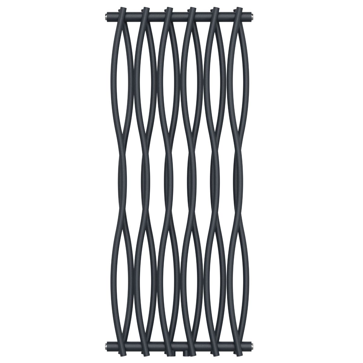Dekorativer Heizkörper, Anthrazit, 120x50 cm, 506 W, 12 Elemente, Stahl, für Bad oder Zimmer, Emre