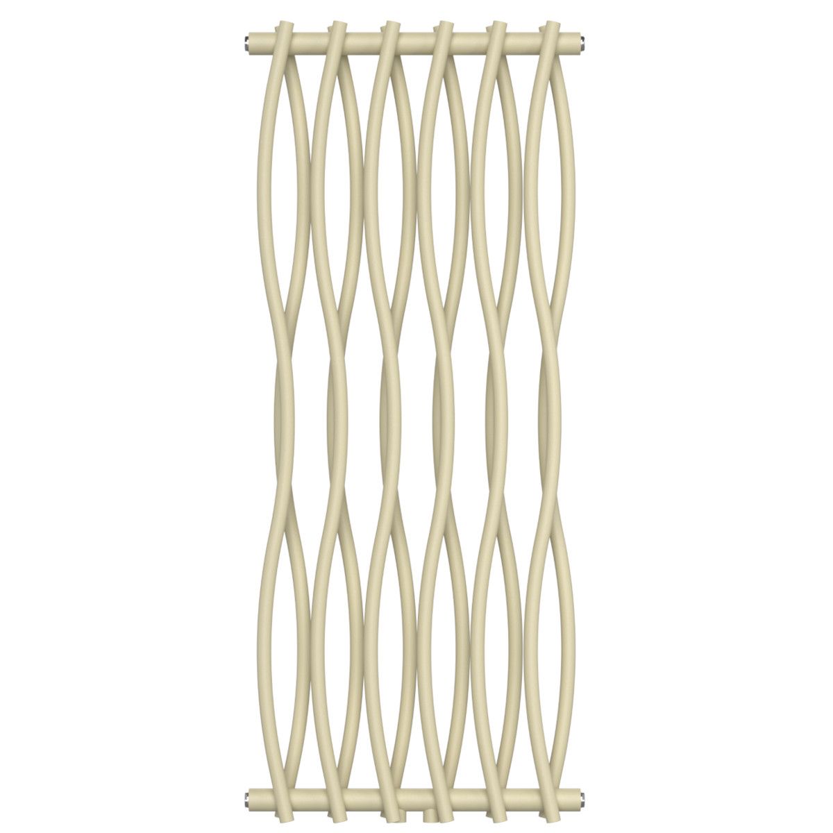 Dekorativer Heizkörper, Creme, 120x50 cm, 506 W, 12 Elemente, Stahl, für Bad oder Zimmer, Emre