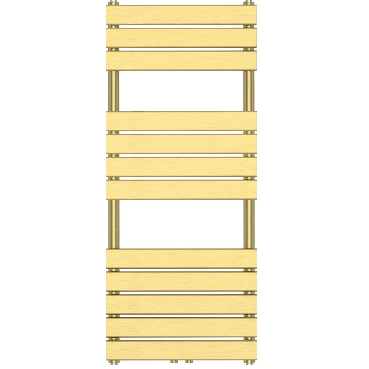 EGO Heizkörper – Nadir, Gebürstetes Gold, Handtuchheizkörper aus Stahl, 120 oder 140 x 50 cm