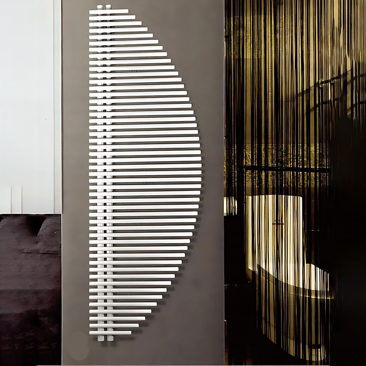Heizkörper, Handtuchheizkörper aus Stahl, 33 Elemente, 585 W, 125x50 cm, Weiß, Brisa Blanca