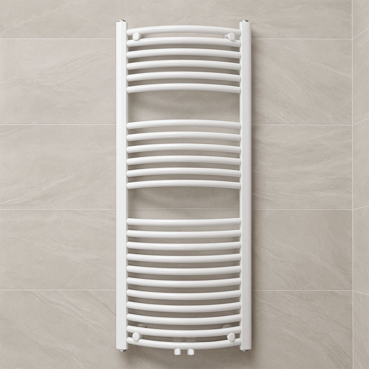 Heizkörper, Handtuchheizkörper aus Stahl, 120-150-180x50 cm, Weiß, Gebogenes Design, Terma