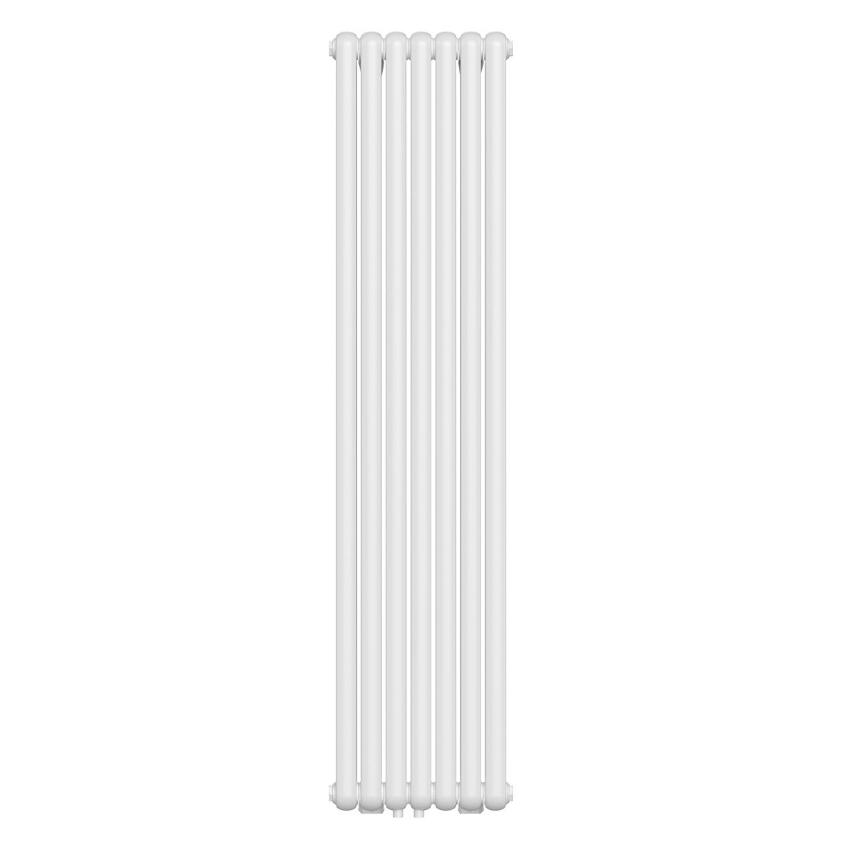 Vertikaler Stahlheizkörper, 188x44 cm, 7 Elemente, 2960 W, Weiß, Eleganza