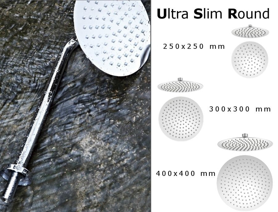 Ultra Slim Duschkopf Rund, Regendusche