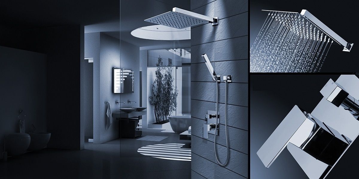 Ultra-Slim-Quadratischer Duschkopf, Regenschauerdusche