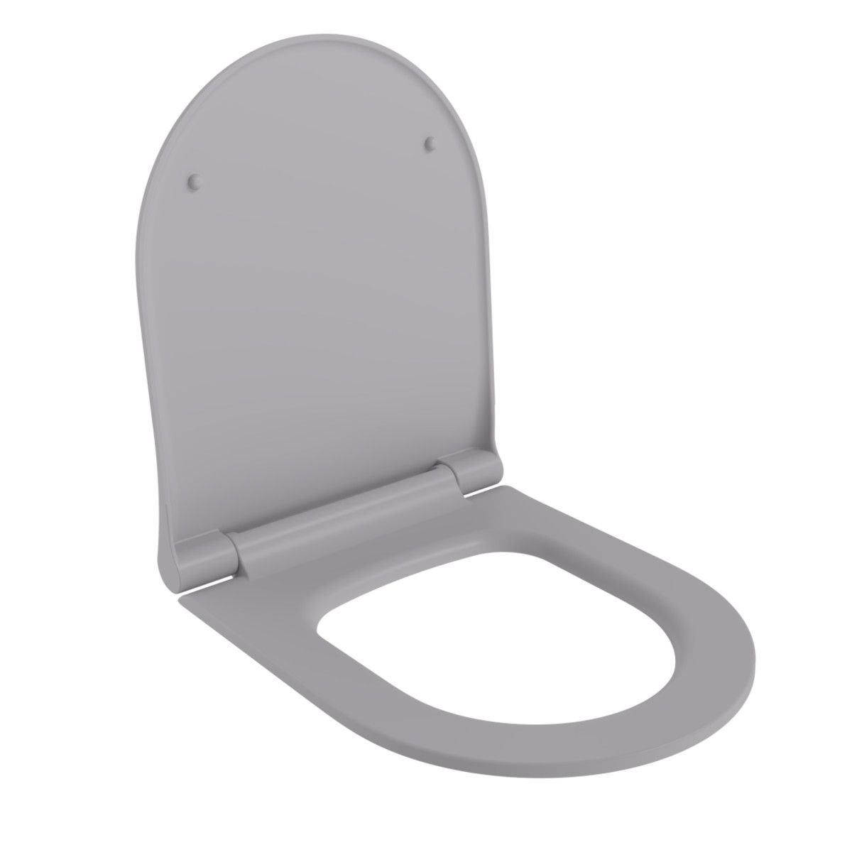 WC-Deckel Michael in Grau, Slim Modell mit Soft-Close
