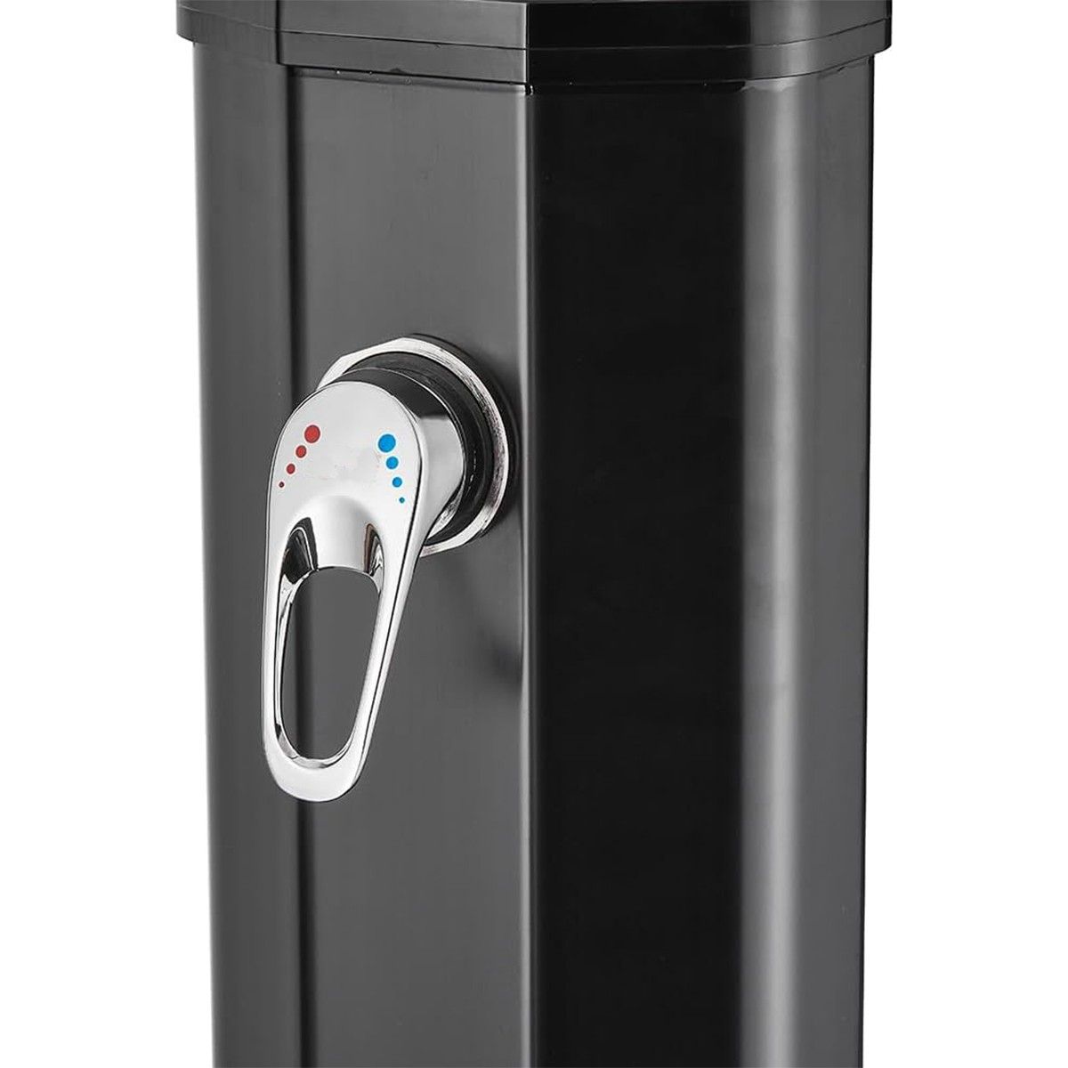 Solardusche für Garten und Pool, Wasserfall-Duschkopf, 40 L Fassungsvermögen, WPS, Mattschwarz, Viento