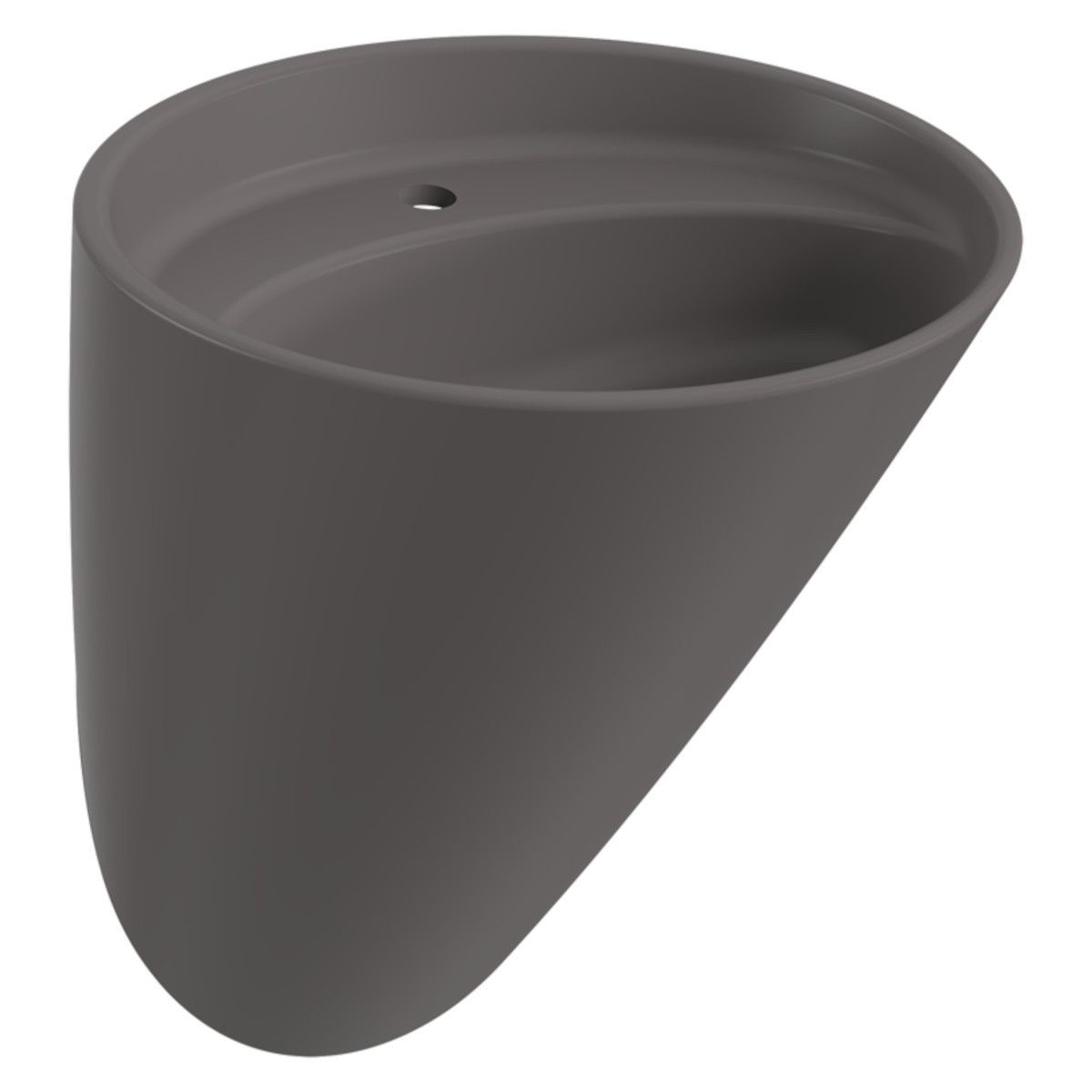 Waschbecken Angi B-Ware, wandhängend, 53x46 cm, Anthrazit matt