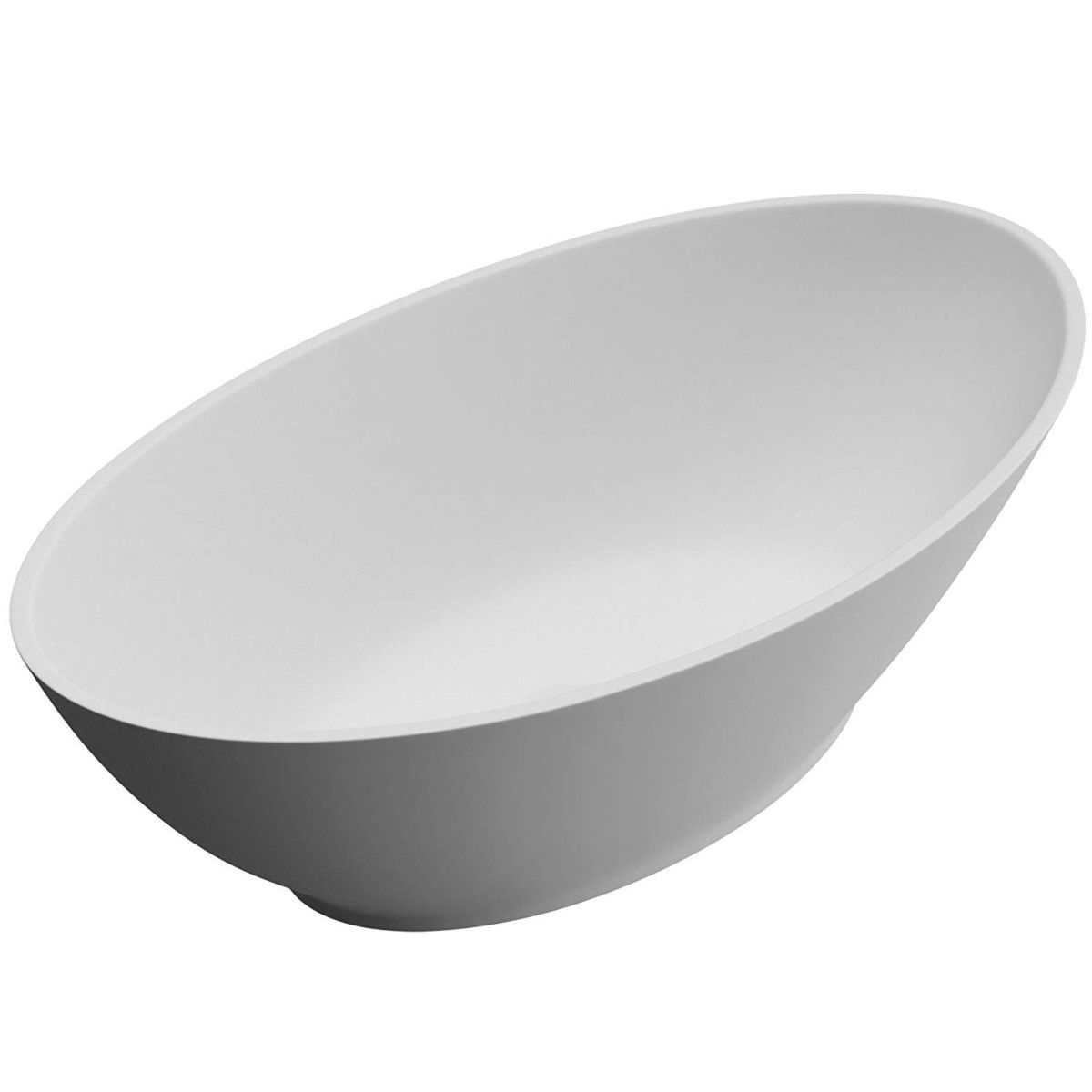 Waschbecken EGO 807, Weiß, matt, 62,5x34,5 cm, Aufsatzmontage, Marmorkomposit