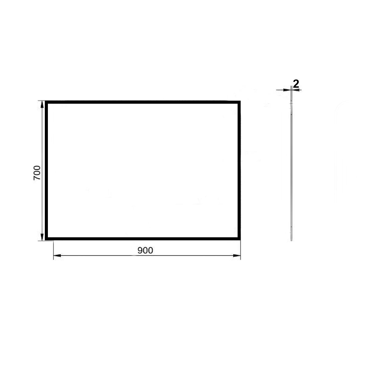 Wandspiegel Venezia, Maße 90x70x2 cm