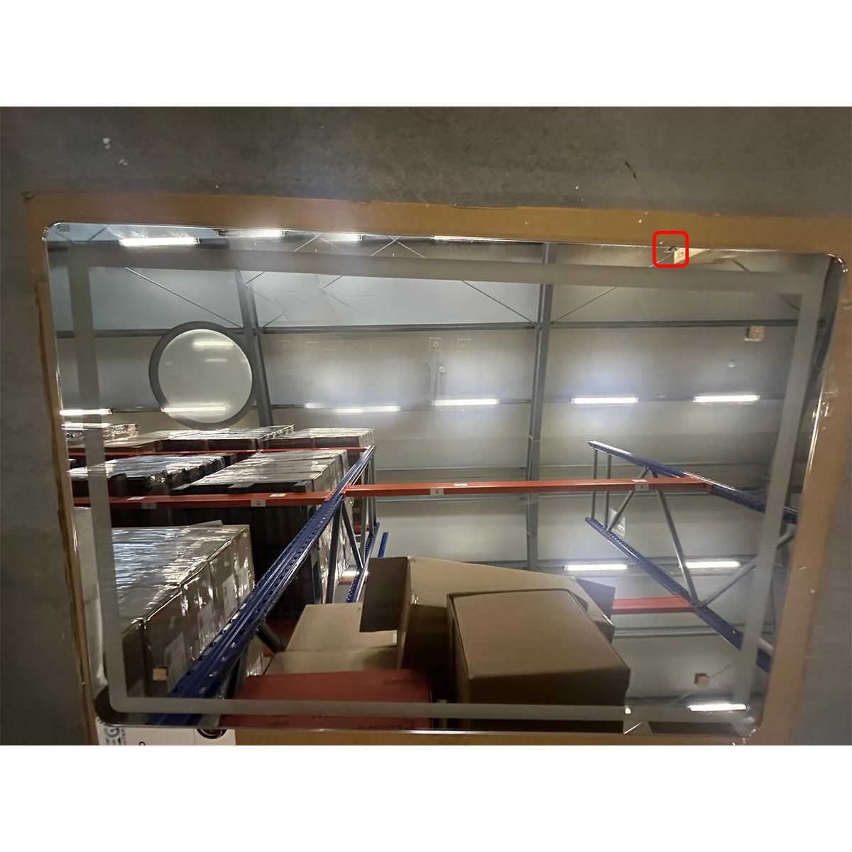 LED-Spiegel, mit Kosmetikspiegel, Versandrückläufer, Antibeschlag-Funktion, Touch-Steuerung, 3 Lichtfarben, 5 mm, Maße 100x70 cm, Velora