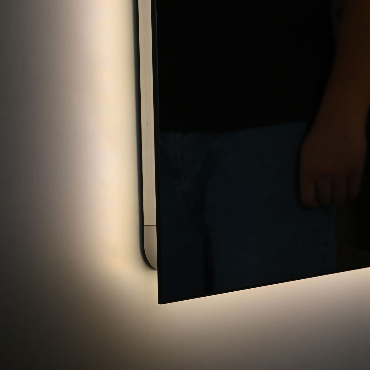 Smart LED-Spiegel, Bluetooth, 3 Lichtfarben, 5 mm, Sensor, Zeit und Temperatur, Anti-Beschlag, Touch, 60-70x80-140 cm, Rubin
