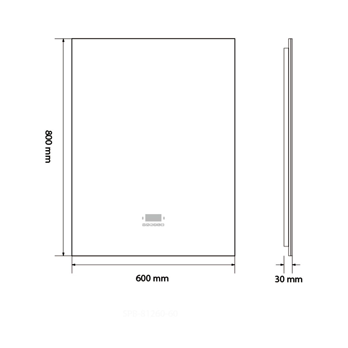 Smart LED-Spiegel, Bluetooth, 3 Lichtfarben, 5 mm, Sensor, Zeit und Temperatur, Anti-Beschlag, Touch, 60-70x80-140 cm, Rubin