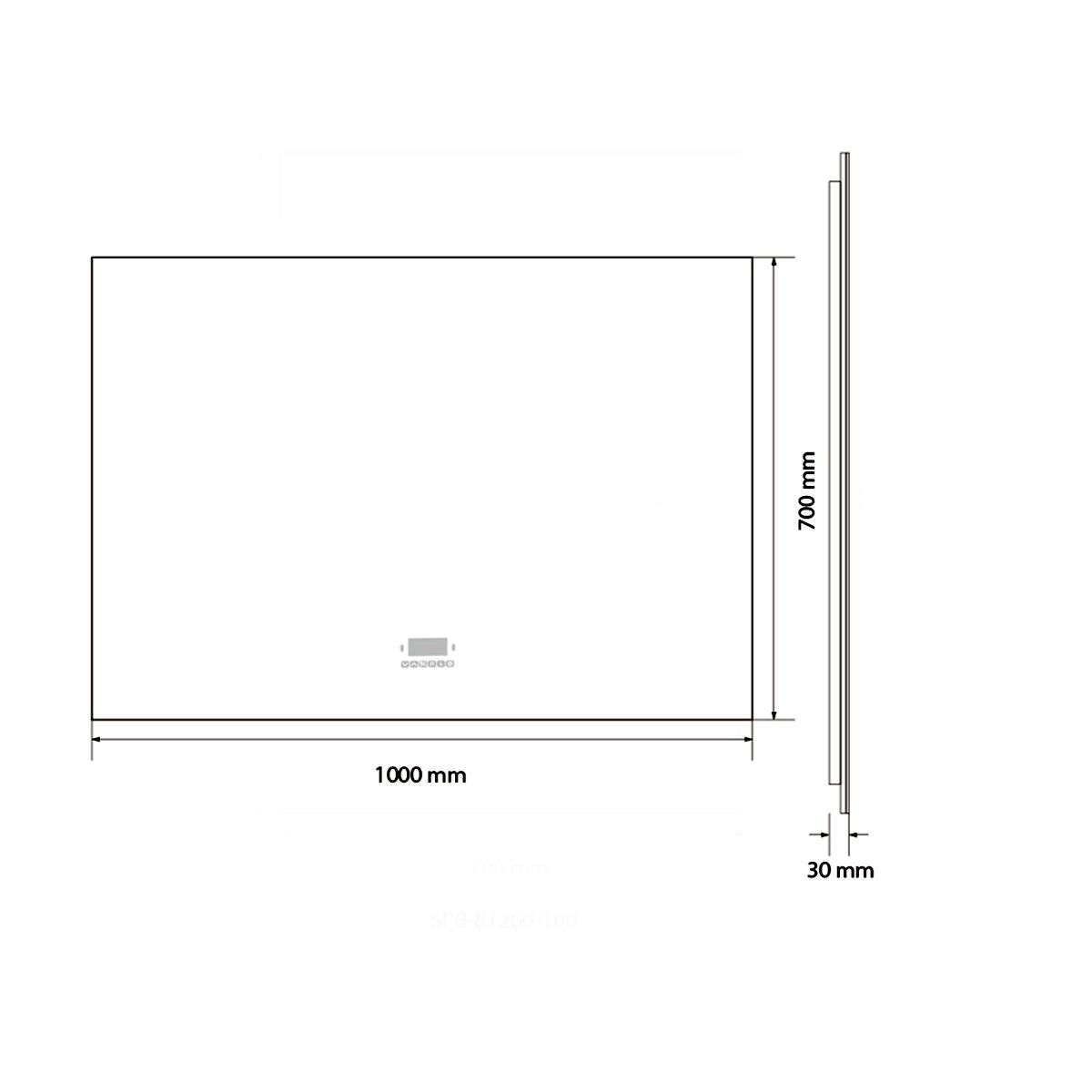 Smart LED-Spiegel, Bluetooth, 3 Lichtfarben, 5 mm, Sensor, Zeit und Temperatur, Anti-Beschlag, Touch, 60-70x80-140 cm, Rubin