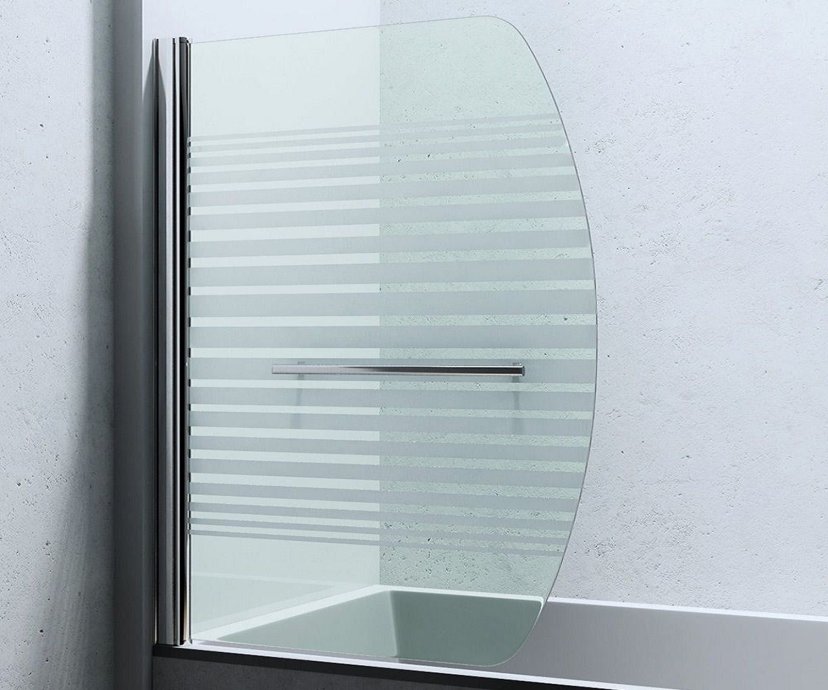 Badewannenabtrennung EGO-112, Sicherheitsglas, transparent oder matt, 94x140 cm
