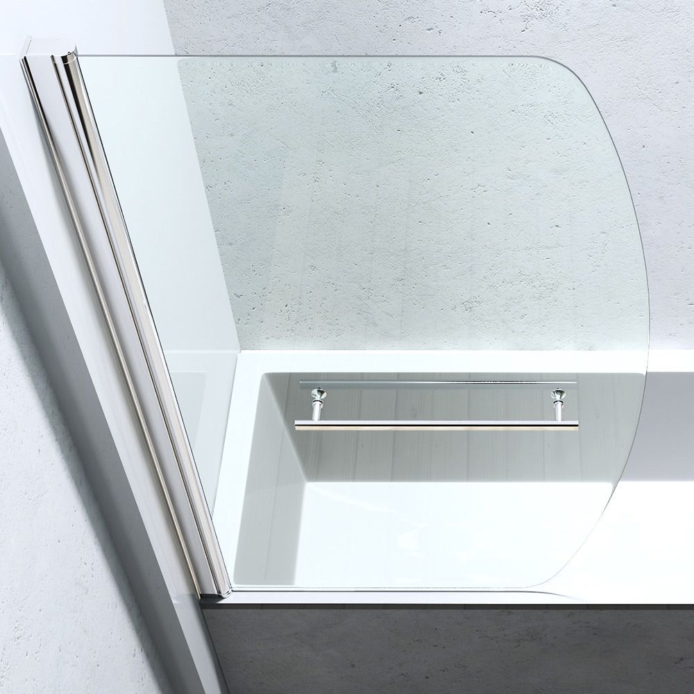 Badewannenabtrennung EGO-112, Sicherheitsglas, transparent oder matt, 94x140 cm