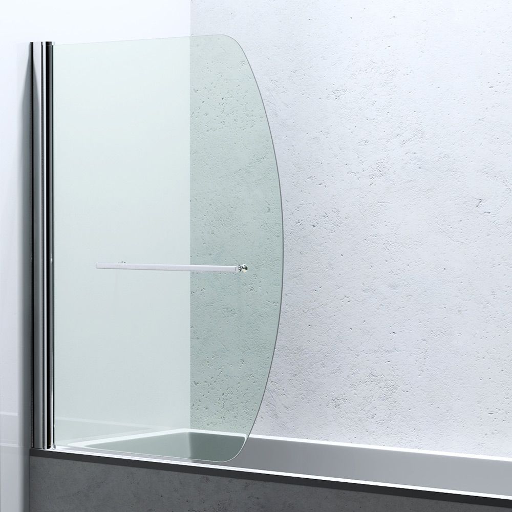 Badewannenabtrennung EGO-112, Sicherheitsglas, transparent oder matt, 94x140 cm