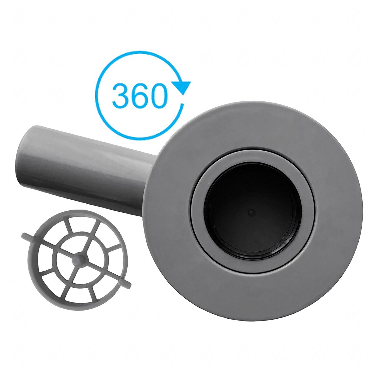 Duschrinne, 360° Siphon, Mattschwarz, Edelstahl SS304, Größen: 60 oder 80 cm, Elegro