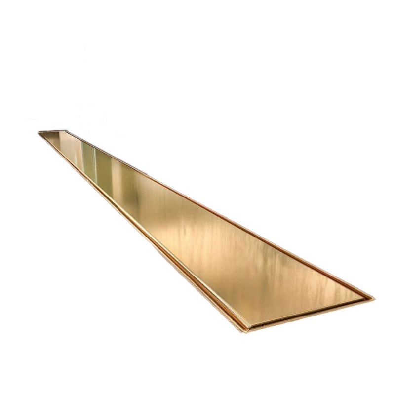 Duschrinne, Smart Pipe Siphon, Premium Low Gold, Größen zwischen 60-90 cm, Breite 7,6 cm, Edelstahl