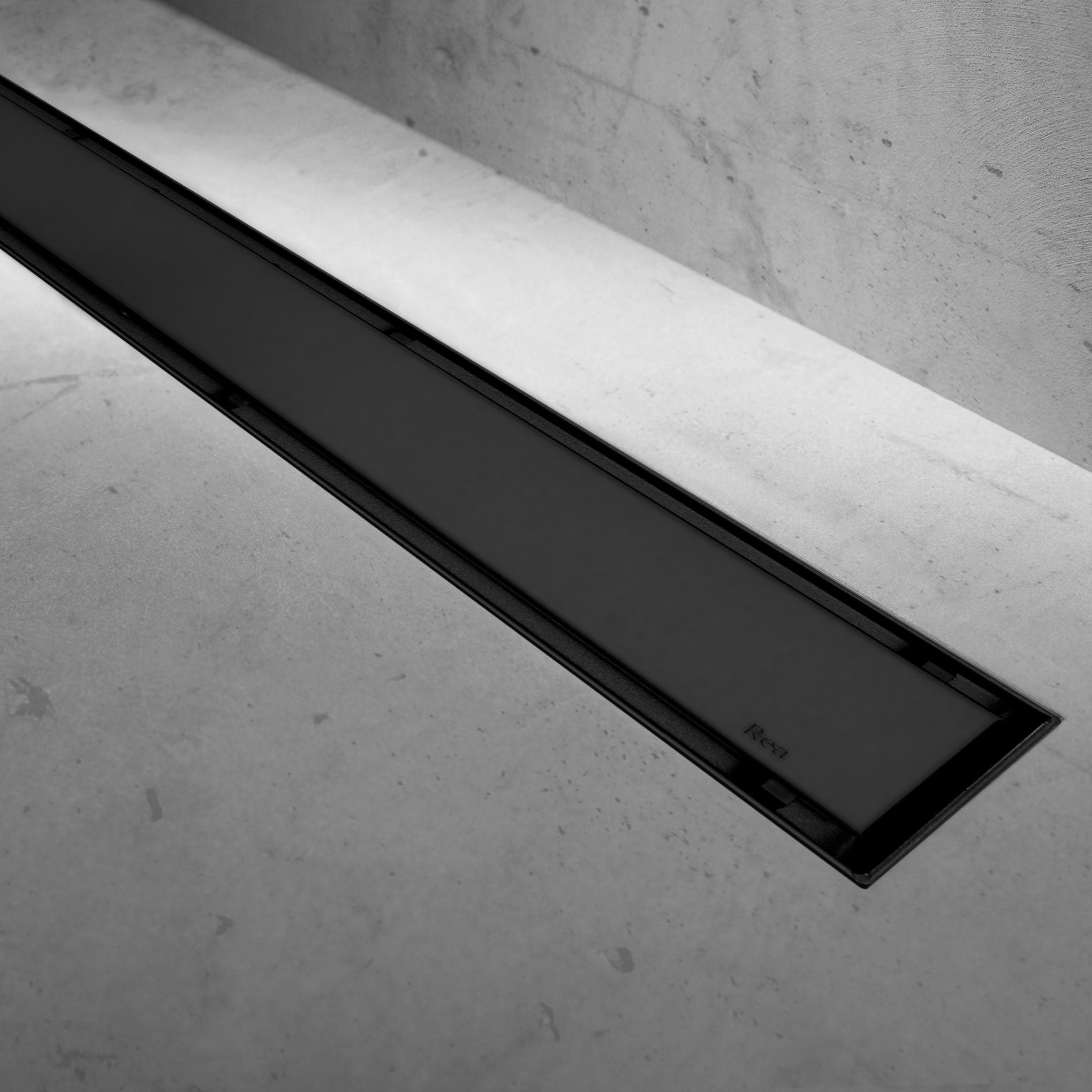 Duschrinne REA PRO BLACK, befliesbar, verfügbare Größen 70-100 cm, exquisites Design