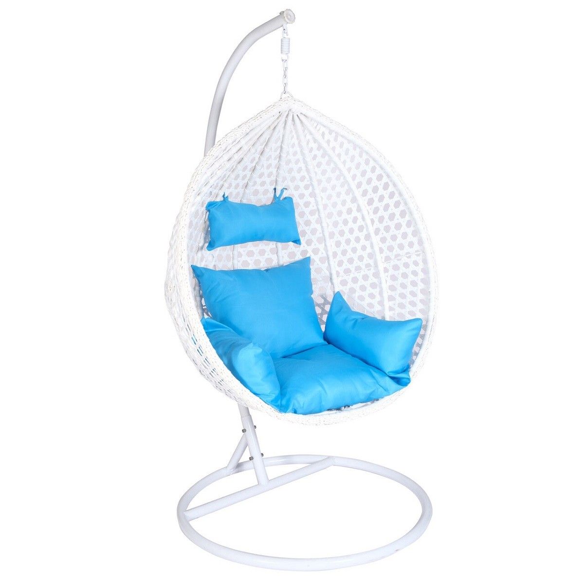 Rio Exklusiver Hängesessel, Hängesessel, für Garten oder Wohnzimmer, bequem und modern, Weiß