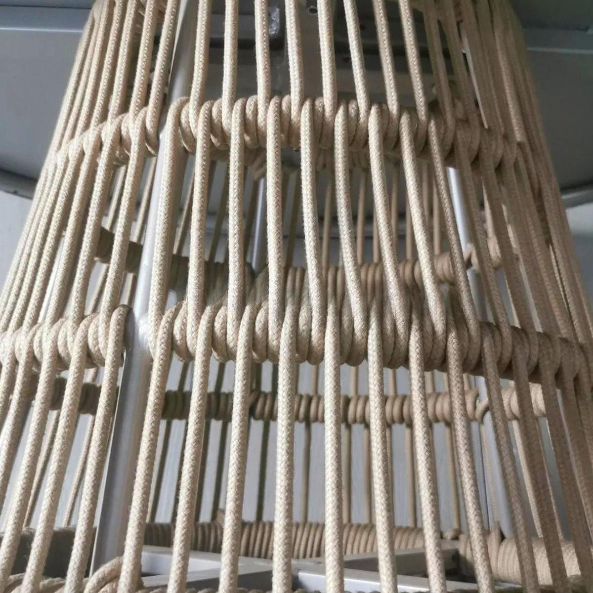 Möbelset für Terrasse oder Garten, Tisch und 4 Stühle, Aluminiumrahmen und Polyrattan-Geflecht, June