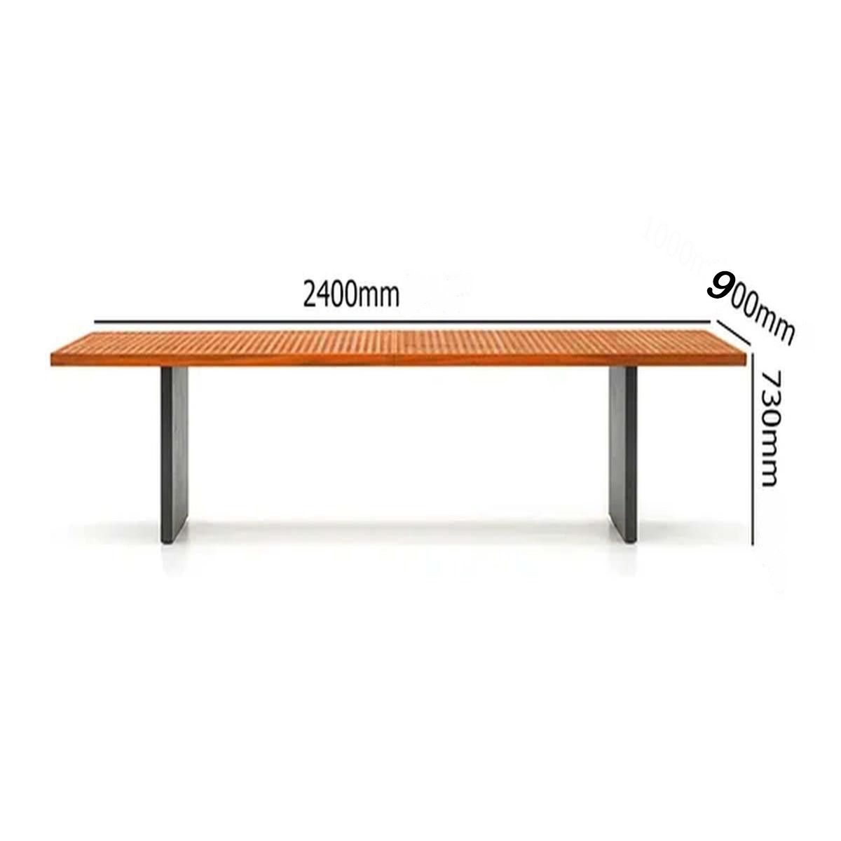 Möbelset für Terrasse oder Garten, Teakholztisch mit 8 Stühlen, inklusive Kissen, Aluminiumrahmen und Polyrattan, Mora