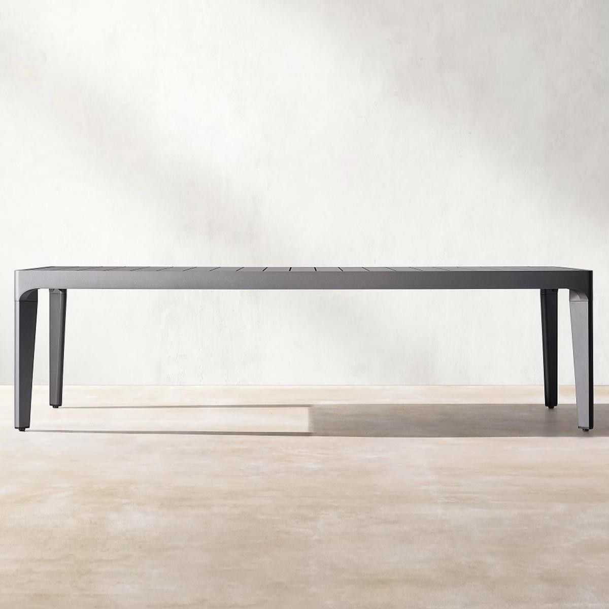 Set mobilier terasa gradina, masa Aluminiu si 8 scaune, cadru aluminiu si poliratan, gri inchis, Dalia