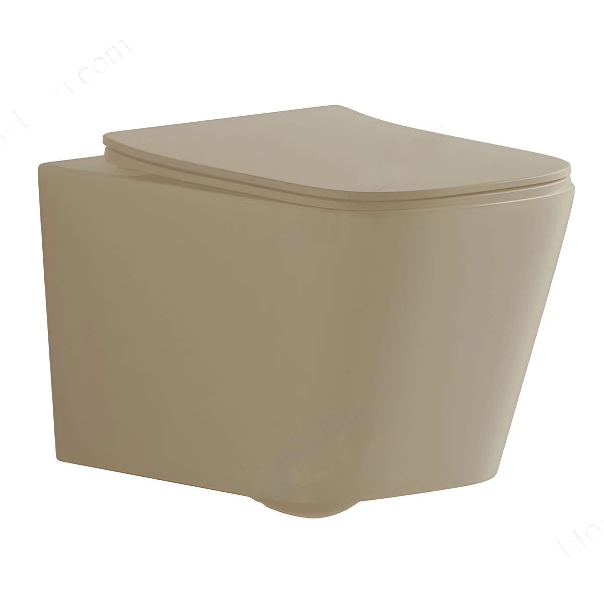 WC-Set und Waschbecken, Jasmine Matt, Power Color, 51x35-50x40 cm, Wandmontage und Aufsatzmontage, Duroplast-Sitz, Alfonso