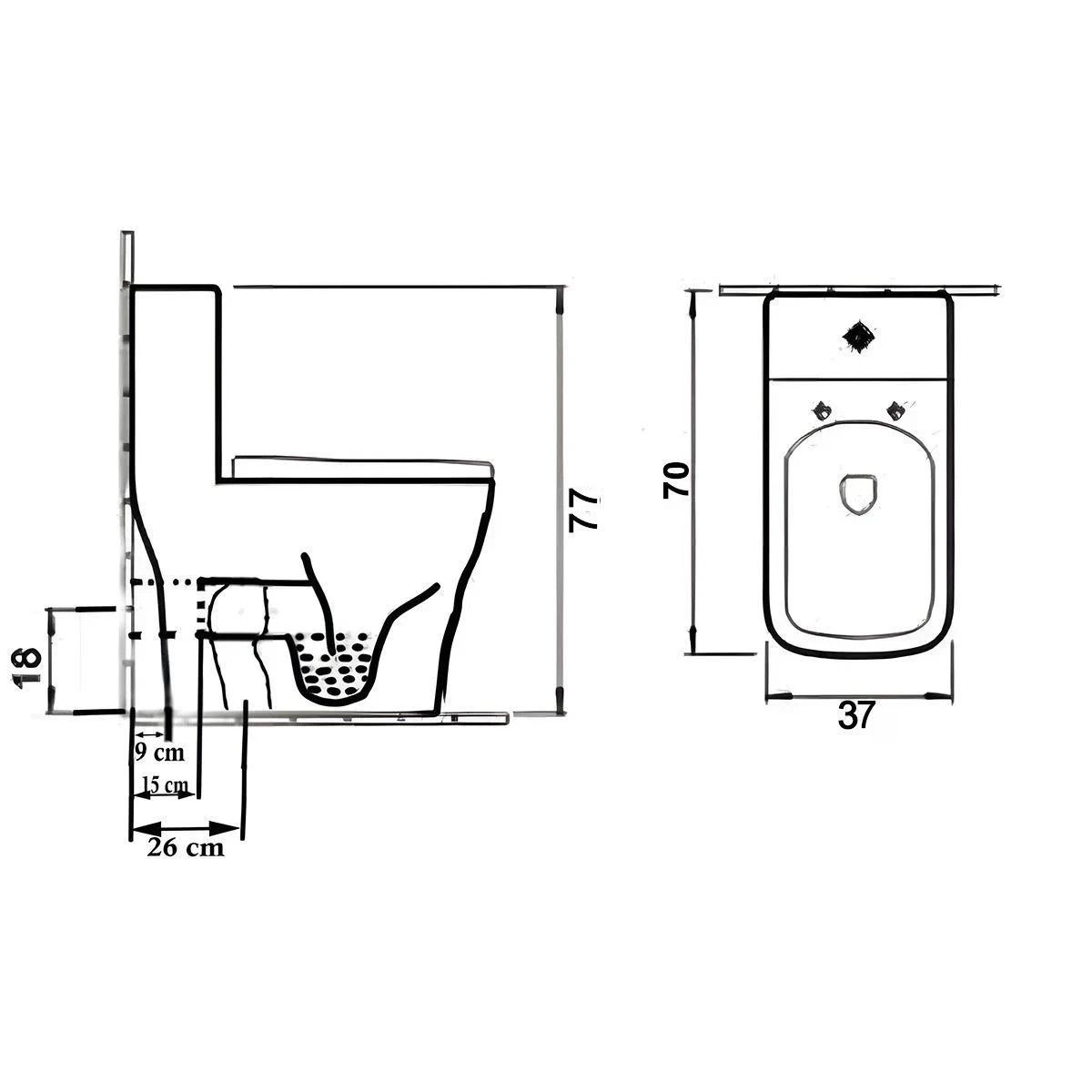 WC-Set und Standwaschbecken Lazio, Weiß, Sanitärkeramik, Bodenmontage, Spülkasten inklusive, mit Hahnloch, Soft-Close-Sitz