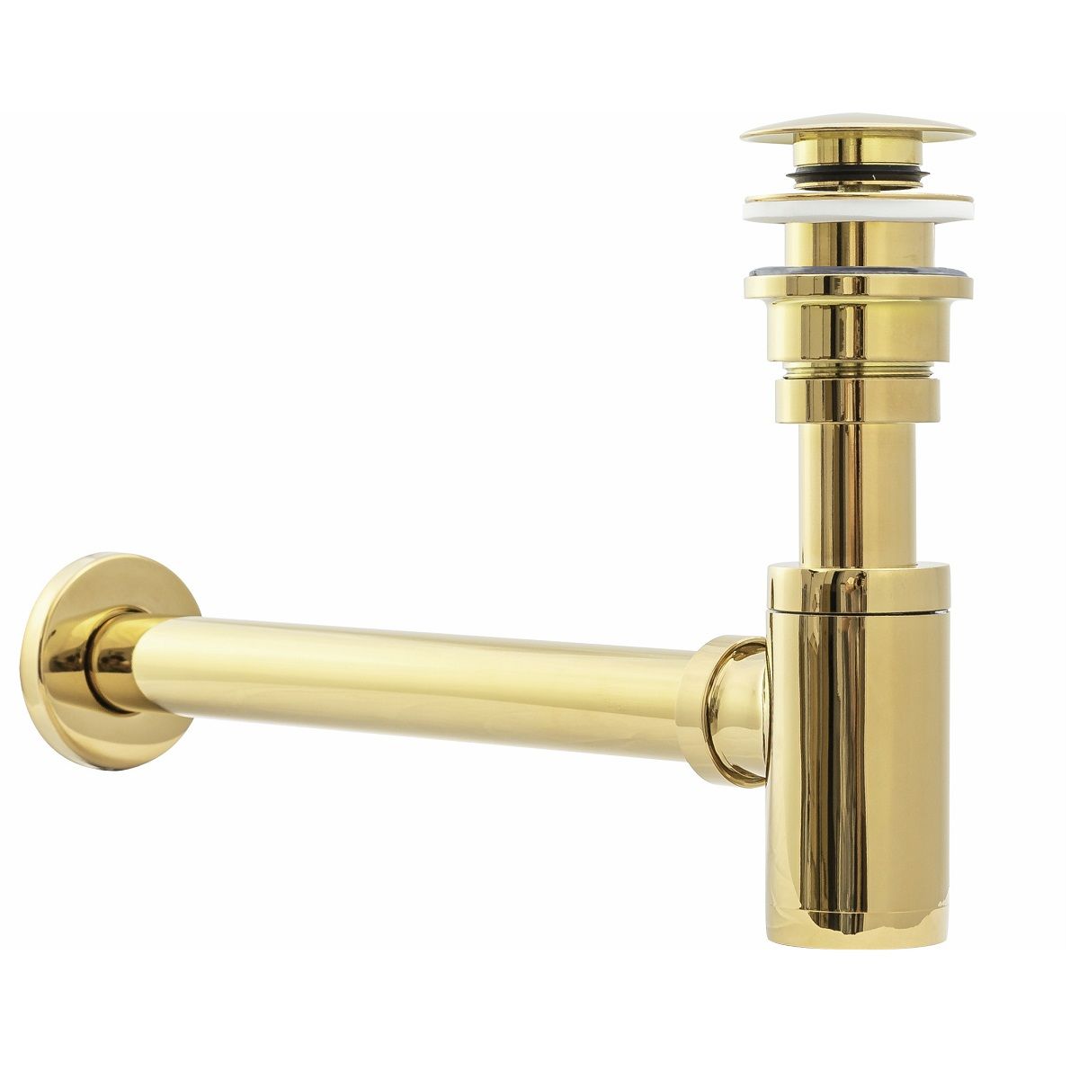 Universeller Siphon + Klick-Klack-Ventil, Push-Up-System, Oberfläche L.Gold