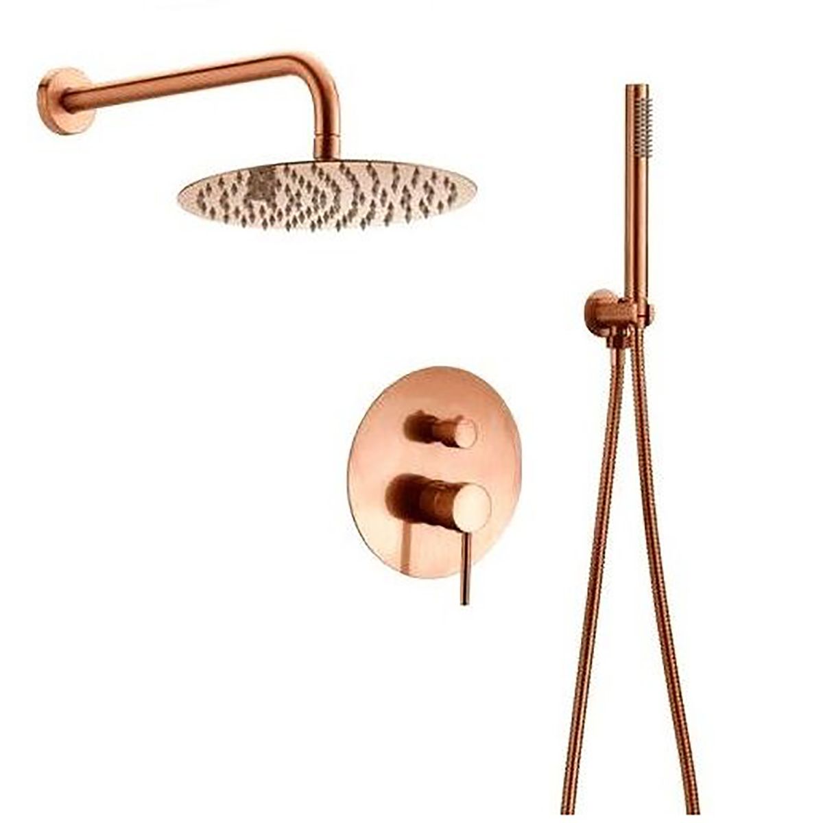 REA-Lun Rose Gold Komplett-Duschsystem, Unterputzmontage, goldene Ausführung