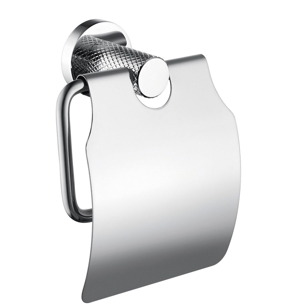 Toilettenpapierhalter mit Klappe, Chrom, Messing, modernes Design, Apolo