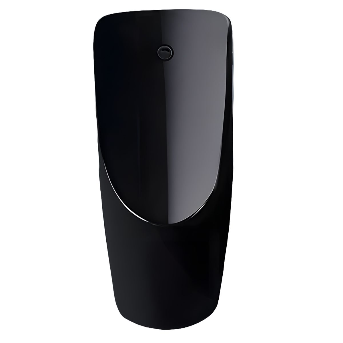 Urinal mit integriertem Sensor, Wand- oder Bodenablauf, 35x38x75 cm, Glänzend Schwarz, Lavino