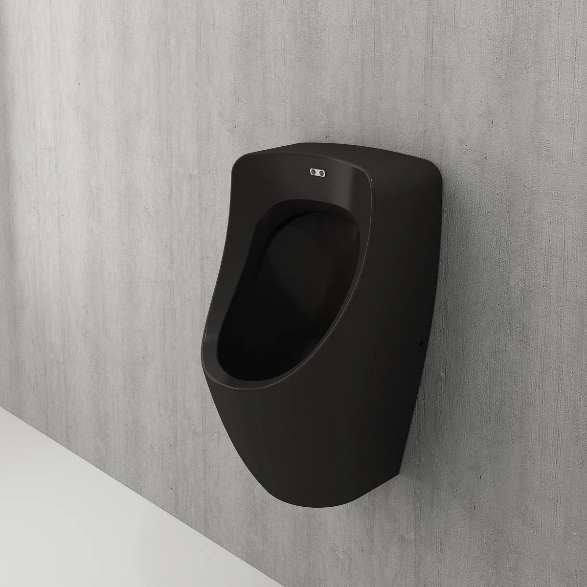 Urinal Diesel mit integriertem Sensor, Wandmontage, 36x33x60 cm, Mattschwarz, Royalty Line by Ego