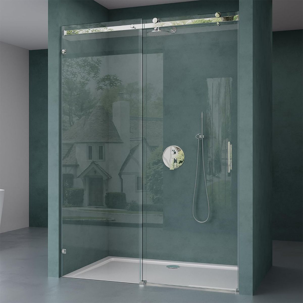 Duschkabine EGO-42, Schiebetür, Nanobeschichtung, Breiten zwischen 100 und 150 cm, 8 mm ESG-Sicherheitsglas