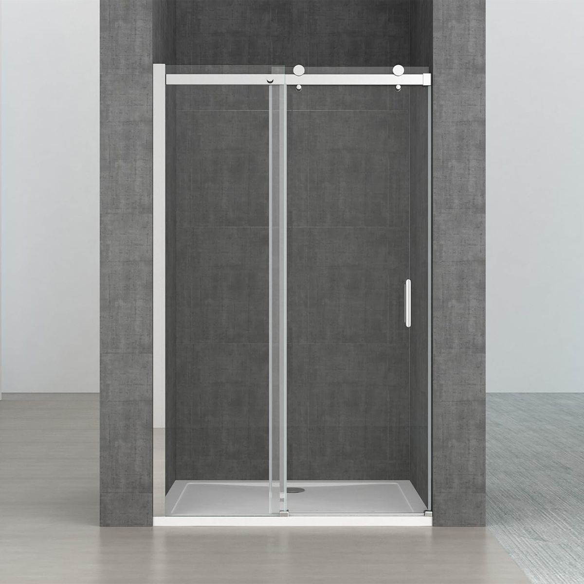 Duschtür EGO-17, Schiebetür, Nano-Behandlung, Breite zwischen 100 und 160 cm, ESG-Glas 8 mm