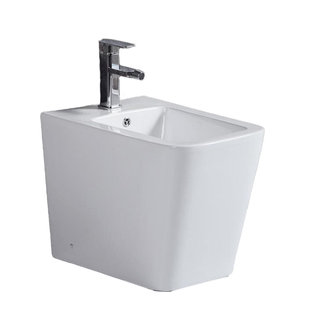 Bidet Alfonso, Bodenmontage, 56x35 cm, Weiß, Sanitärkeramik