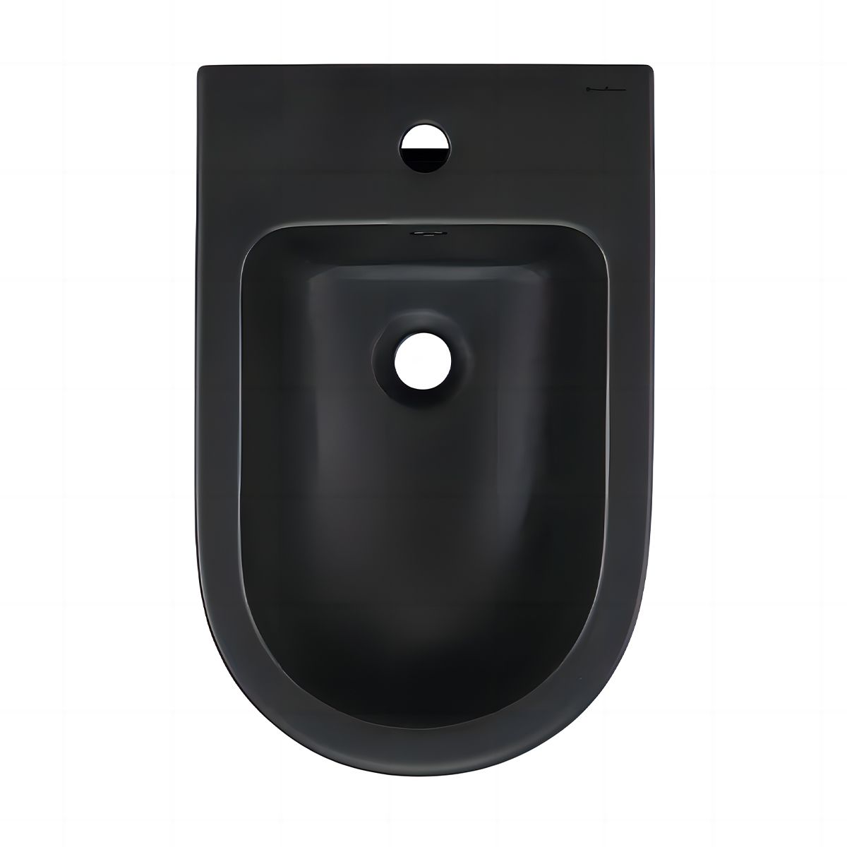 Bidet Galo, Mattschwarz, Power Colour, 56x36 cm, Bodenmontage, mit Überlauf