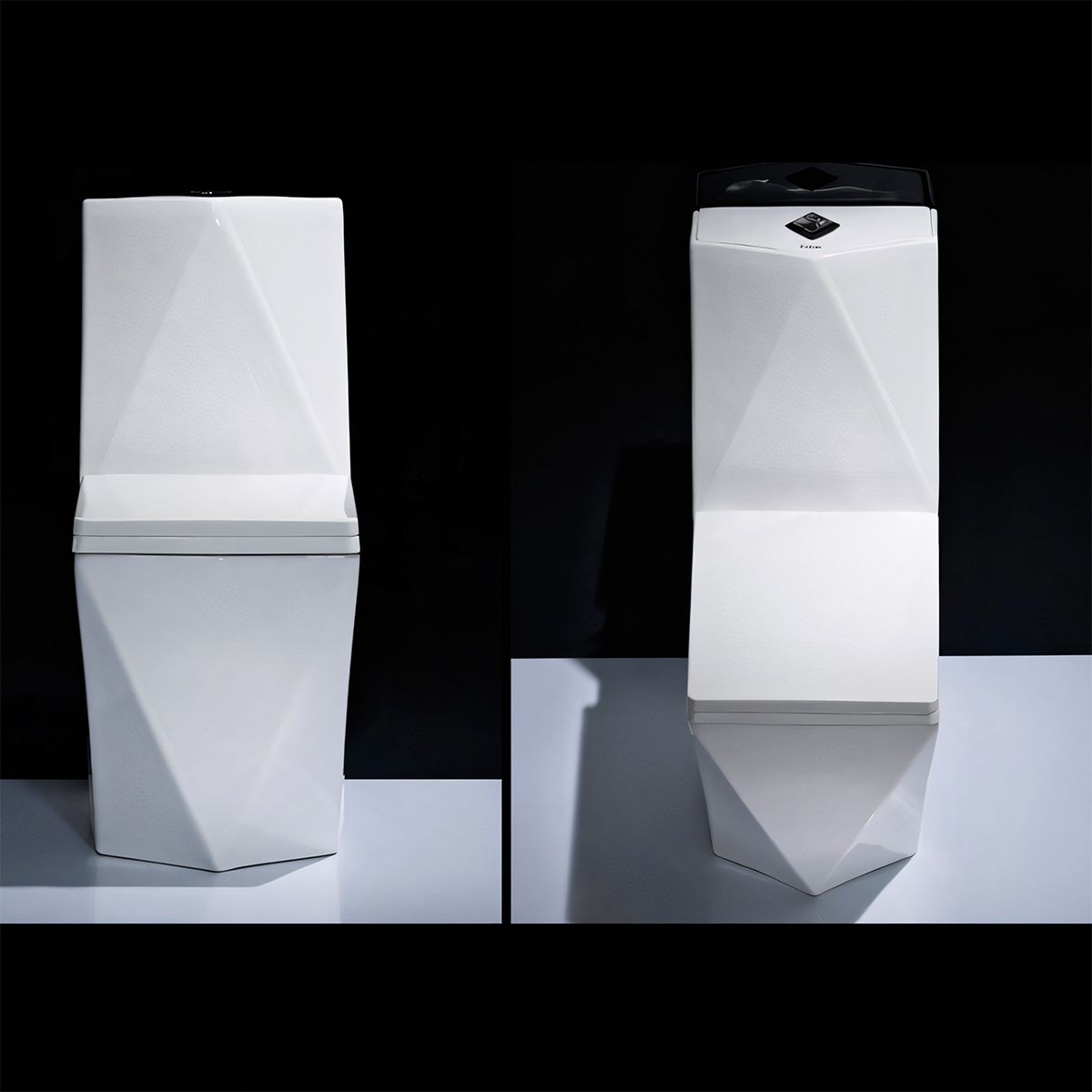 WC Enrico, SifonFlush, Weiß, 68x37 cm, inklusive Spülkasten, Bodenmontage, WC-Sitz mit Soft-Close-Automatik