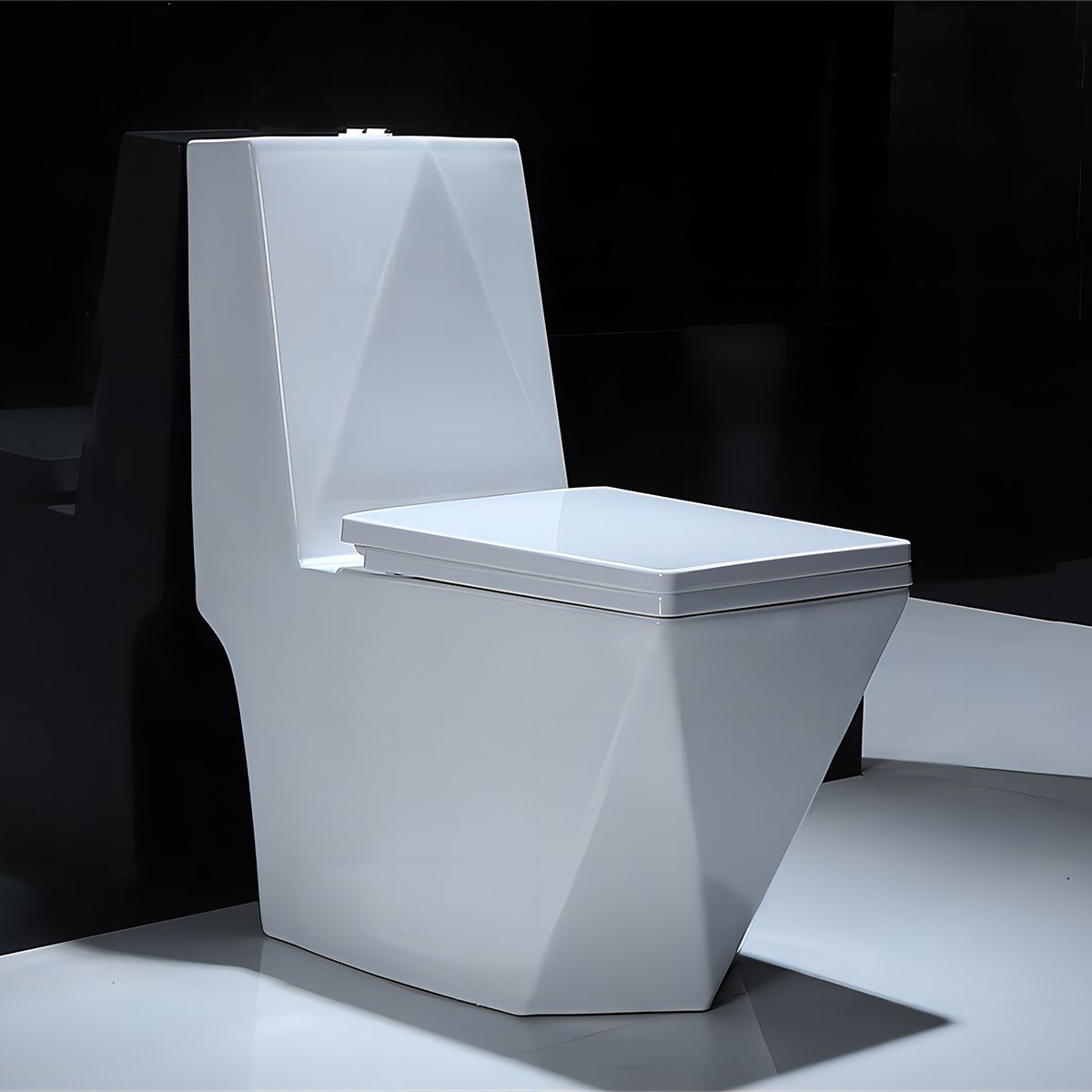 WC Enrico, SifonFlush, Weiß, 68x37 cm, inklusive Spülkasten, Bodenmontage, WC-Sitz mit Soft-Close-Automatik