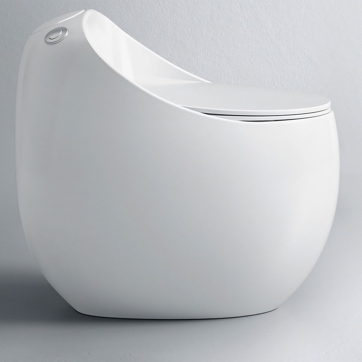 New Santa Rimless WC, 65x47 cm, Einbautank, Weiß, Bodenmontage, Abdeckung mit Soft-Close im Lieferumfang enthalten