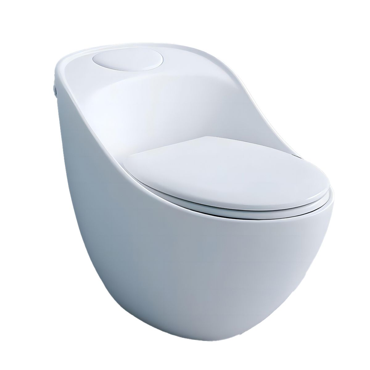 Santa Rimless WC, 69x46 cm, Einbautank, Weiß, Bodenmontage, Soft-Close-Deckel inklusive, Lizenzlinie von Ego