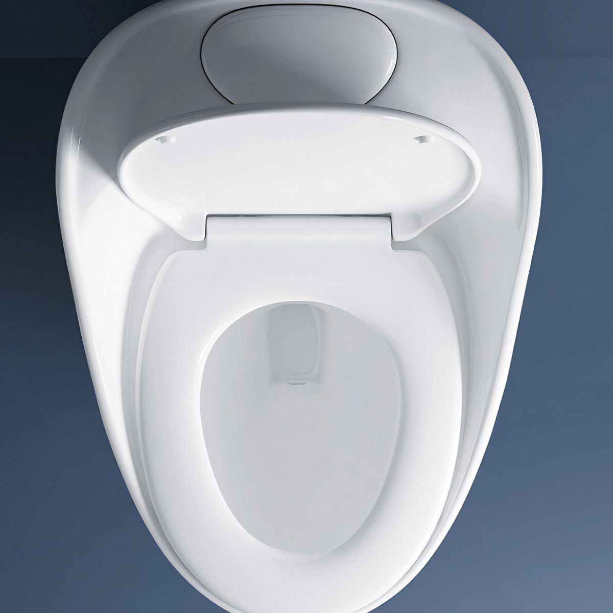 Santa Rimless WC, 69x46 cm, Einbautank, Weiß, Bodenmontage, Soft-Close-Deckel inklusive, Lizenzlinie von Ego