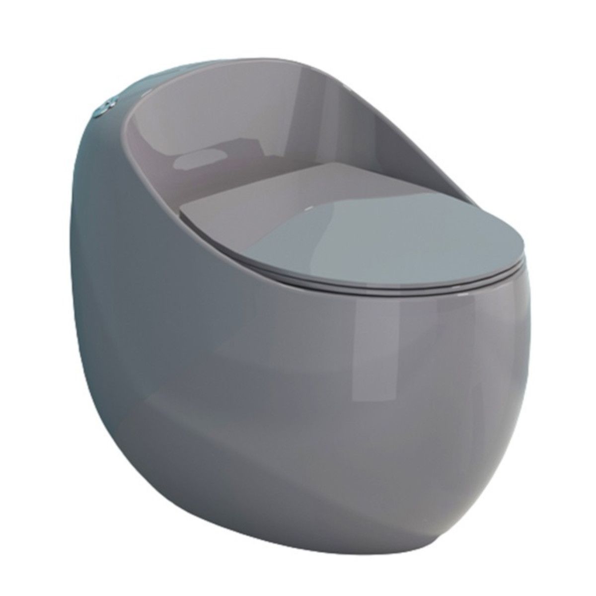 Santa Rimless WC, Einbautank, Glossy Grey, Bodenmontage, Abdeckung mit Soft-Close, Royalty Line by Ego