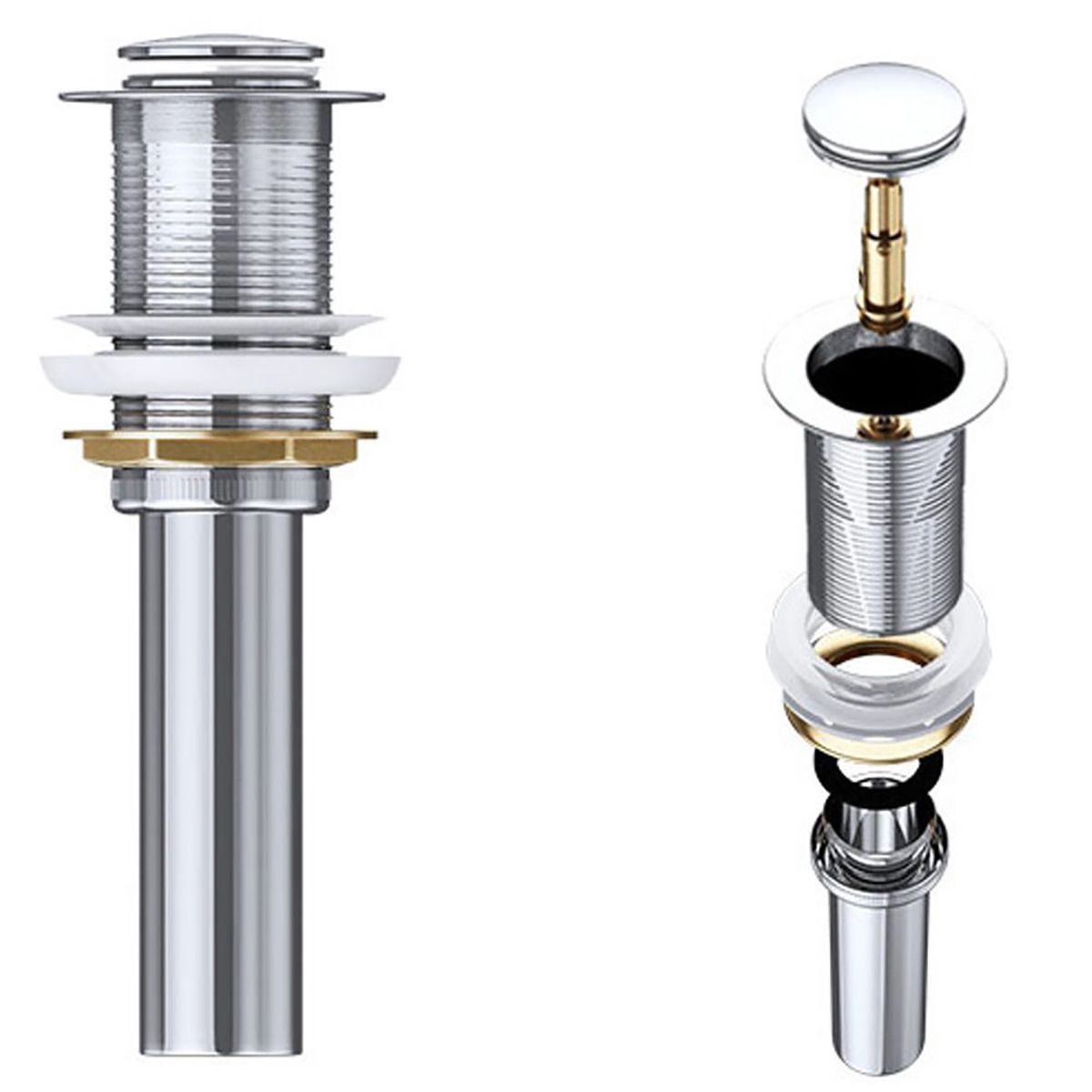 EGO Ventil PU02 und PU05, Push-up offen, mit oder ohne Überlauf, exklusives Design