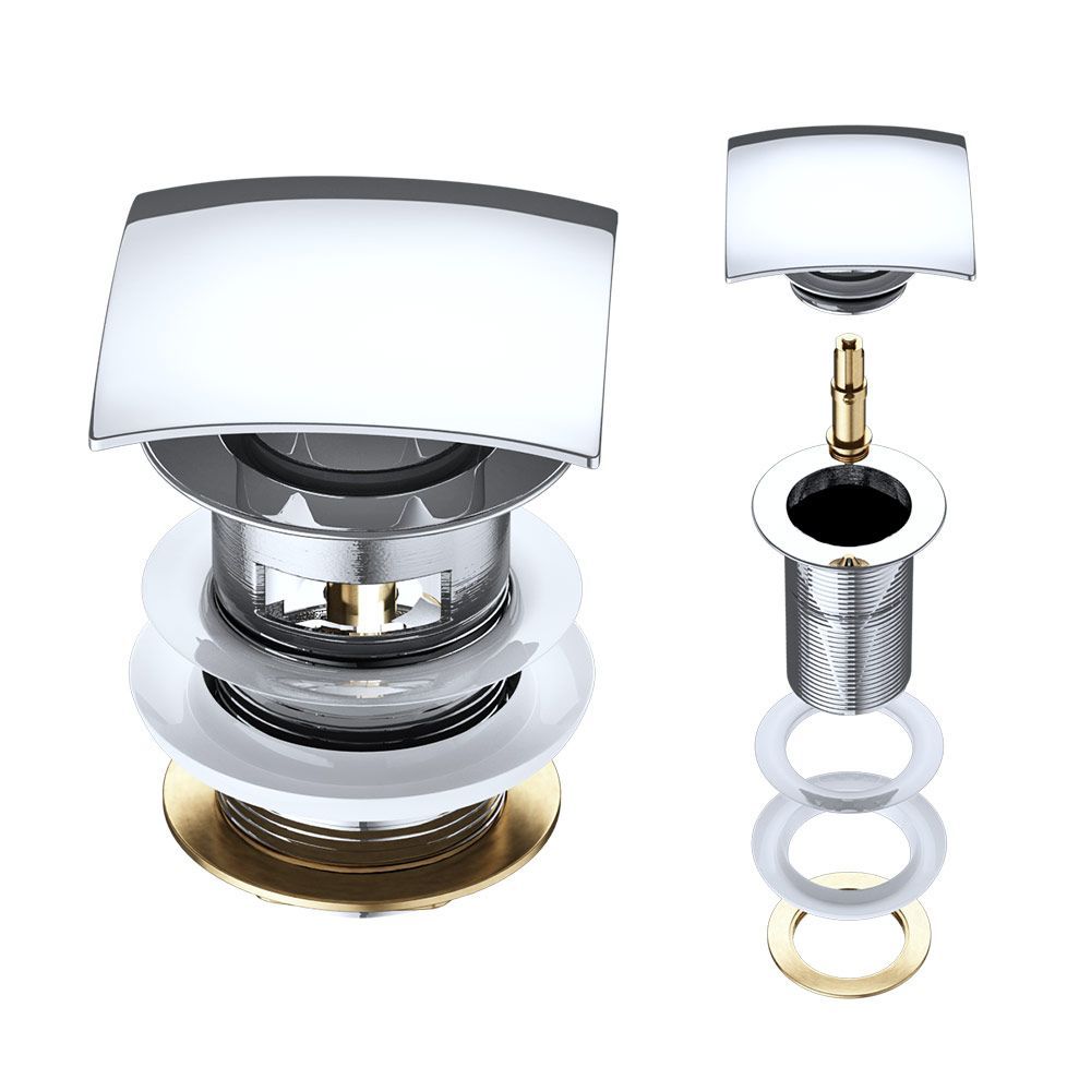 EGO Ventil PU06, Push-up offen, ohne Überlauf, besonderes Design